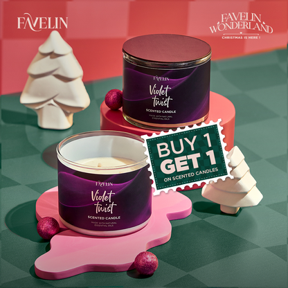 Violet Twist Candle +1 FREE Violet Twist Candle