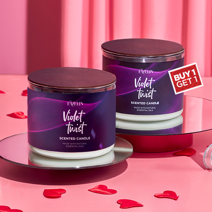 Violet Twist Candle +1 FREE Violet Twist Candle